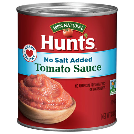 Hunts Tomato Sauce, No Salt Added - 8 oz |227g