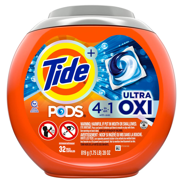 Tide Pods 4 in 1 Ultra Oxi 32ct - 819g | 1.75lb | 28oz