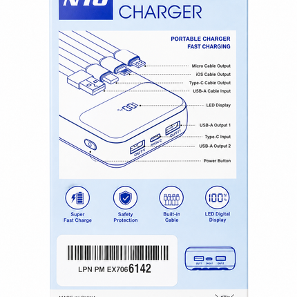 N10 50,000mAh Portable Charger Power Bank