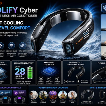 TORRAS COOLiFY Cyber – Wearable Neck Air Conditioner