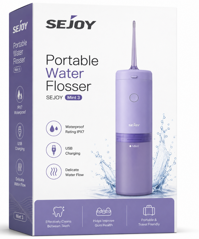 SEJOY Portable Water Flosser (Mint 3)