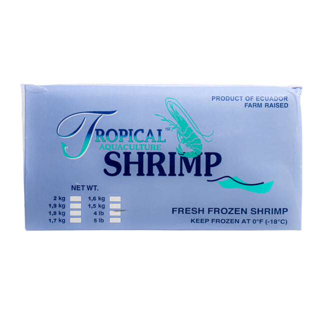 Tropical Aquaculture White Shrimp (Head-On, 20/30) – 4lb | 1.81kg