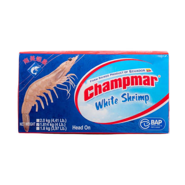Champmar White Shrimp (Head-On, 30/40) – 4lb | 1.81kg