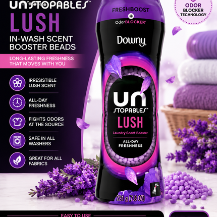 Downy Unstopables Lush In-Wash Laundry Scent Booster Beads – 7.8 oz (229g)