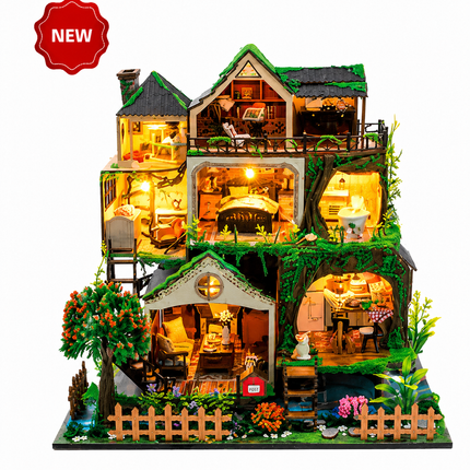 DIY Miniature Dollhouse Kit, Model L2501 - Fairy Tale Forest, 32 × 23 × 30 cm