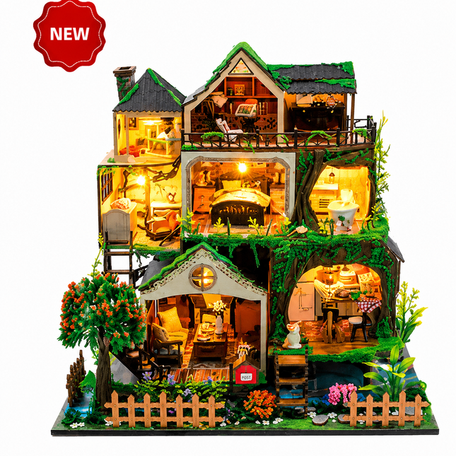 DIY Miniature Dollhouse Kit, Model L2501 - Fairy Tale Forest, 32 × 23 × 30 cm