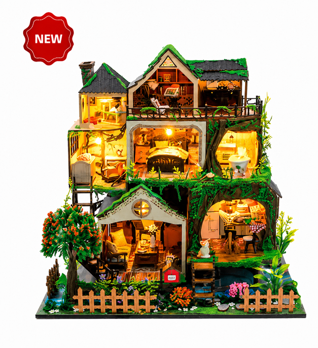 DIY Miniature Dollhouse Kit, Model L2501 - Fairy Tale Forest, 32 × 23 × 30 cm