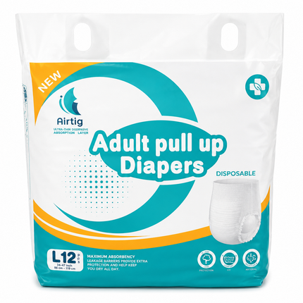 Airtig Adult Pull-Up Diapers – Disposable Incontinence Underwear