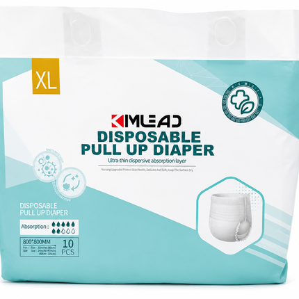 KIMLEAD Disposable Pull-Up Diaper – 10 Pieces | Ultra-Thin Adult Diapers