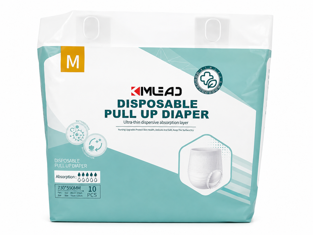 KIMLEAD Disposable Pull-Up Diaper – 10 Pieces | Ultra-Thin Adult Diapers