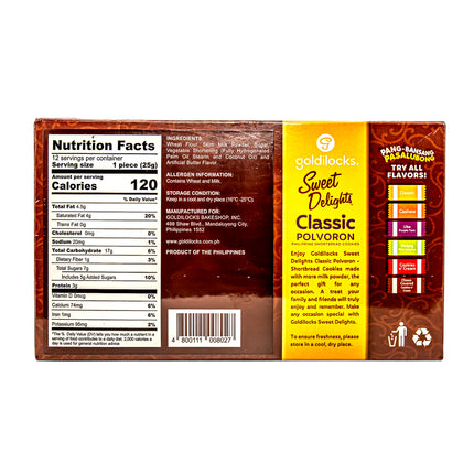 Goldilocks Sweet Delights Polvoron Classic - 12pcs, 10.58oz | 300g