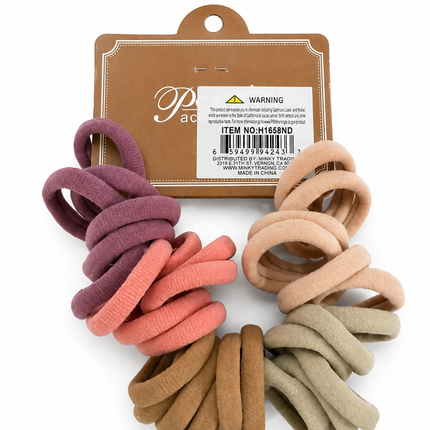 Paradise Accessories Soft Elastic Hair Ties – 20-Piece Neutral Color Ponytail Holders