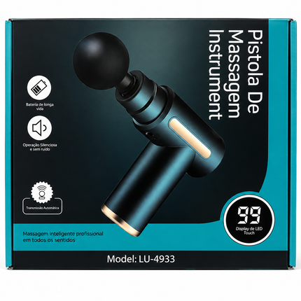 LU-4933 Professional Percussion Massage Gun – 4 Massage Heads