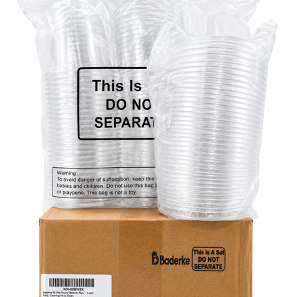 Baderke 14 oz Clear Plastic Cups – 50 Pack