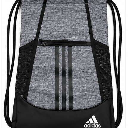 Adidas Drawstring Gym Backpack – Sports Cinch Bag with Zipper Pocket