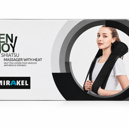 MIRAKEL Enjoy Shiatsu Neck & Shoulder Massager with Heat