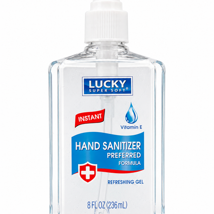 Lucky Hand Sanitizer with 62% Ethyl Alcohol – Pump Bottle, 8 fl oz | 236 ml