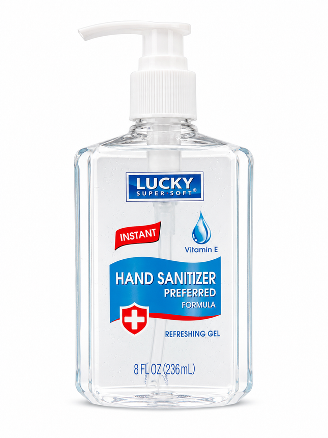 Lucky Hand Sanitizer with 62% Ethyl Alcohol – Pump Bottle, 8 fl oz | 236 ml