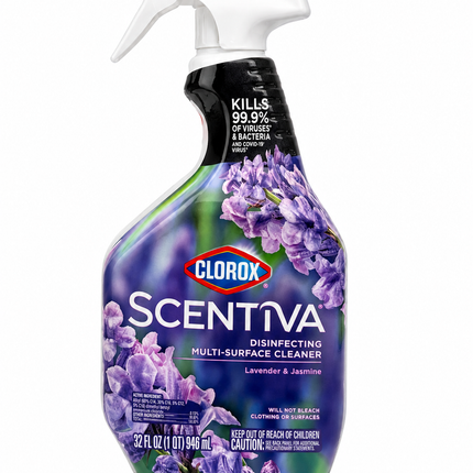 Clorox Scentiva Disinfecting Multi-Surface Cleaner – Lavender & Jasmine, 32 fl oz | 946 ml