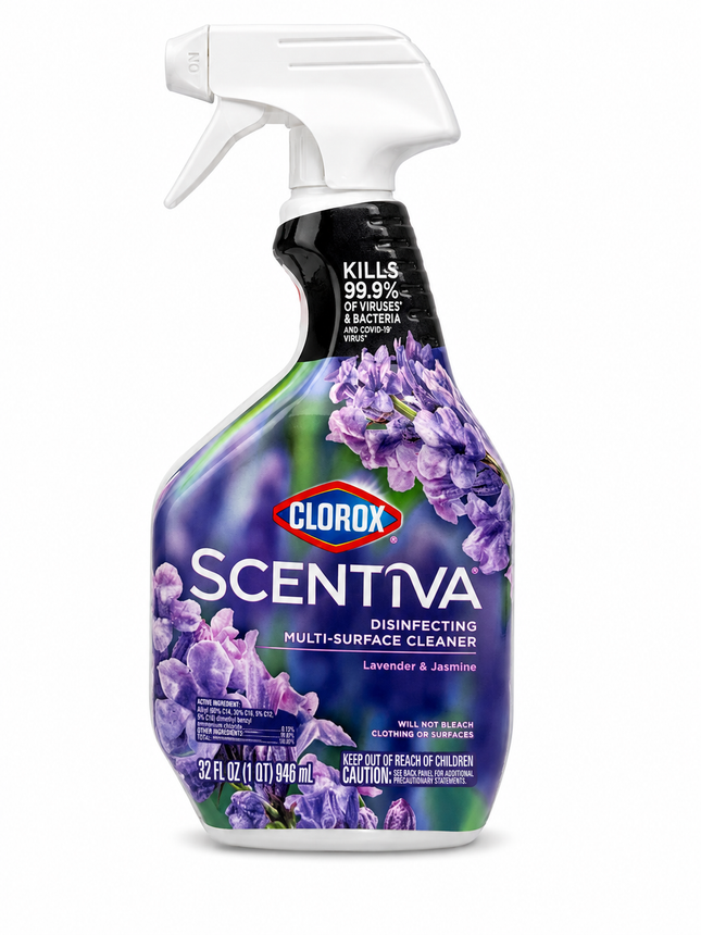 Clorox Scentiva Disinfecting Multi-Surface Cleaner – Lavender & Jasmine, 32 fl oz | 946 ml