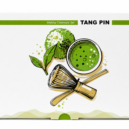 TANG PIN Matcha Ceremony Set – 4-Piece Matcha Tea Set, White