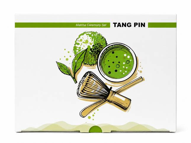 TANG PIN Matcha Ceremony Set – 4-Piece Matcha Tea Set, White