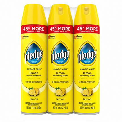 Pledge Expert Care Lemon Enhancing Furniture Polish – 3 Pack