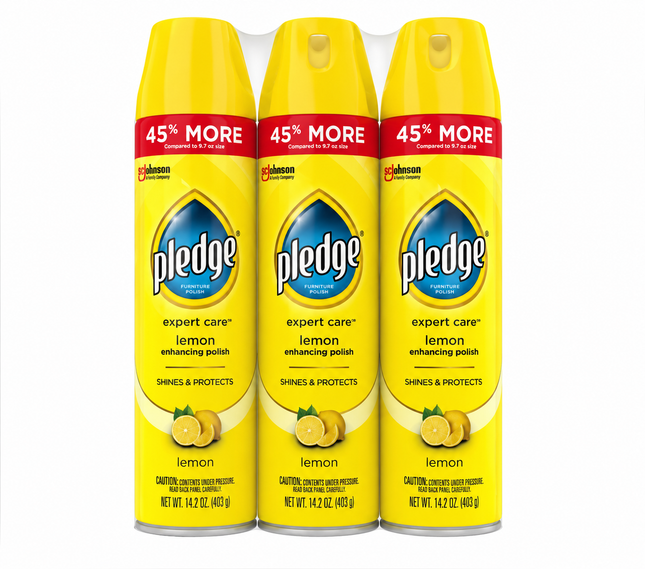 Pledge Expert Care Lemon Enhancing Furniture Polish – 3 Pack