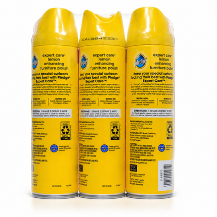 Pledge Expert Care Lemon Enhancing Furniture Polish – 3 Pack