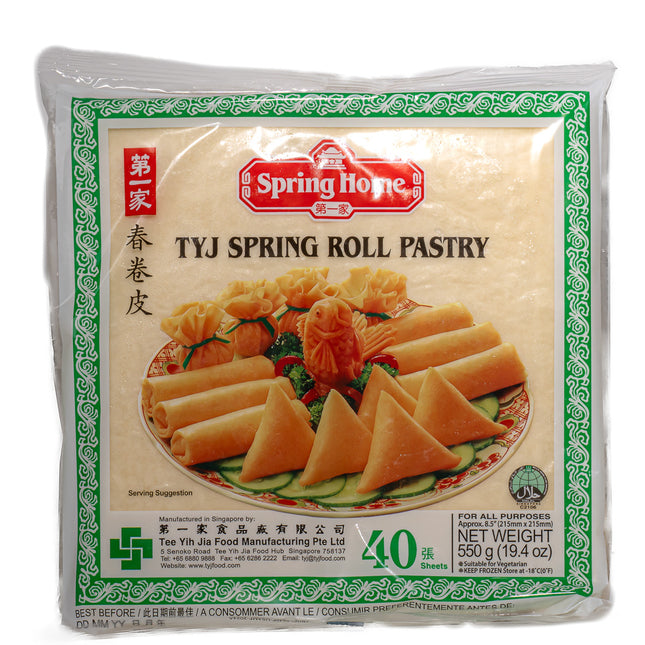 Spring Home TYJ Spring Roll Pastry – 40 Sheets, 19.4oz | 550g
