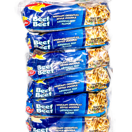 Lucky Me Beef Mami Instant Noodles – 6 Pack, 1.94oz Each | 55g