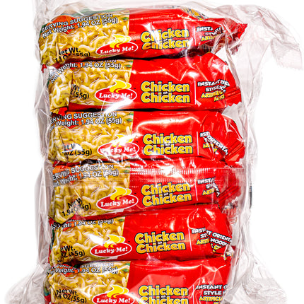 Lucky Me Chicken Mami Instant Noodles – 6 Pack, 1.94oz Each | 55g