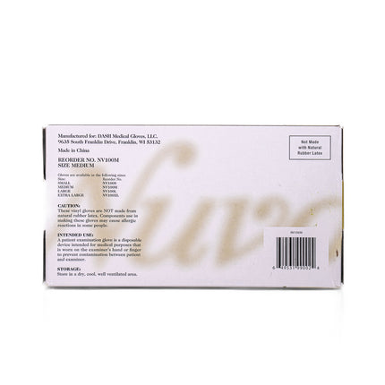 Nuvo DASH Vinyl Gloves – White Medium (100 pcs)