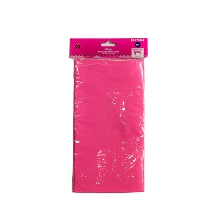 Plastic Rectangular Table Cover – Pink, 54 x 108 in