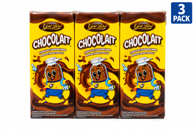 San Miguel Gold Label Chocolait – 3 Pack, 8.45 fl oz Each | 250mL