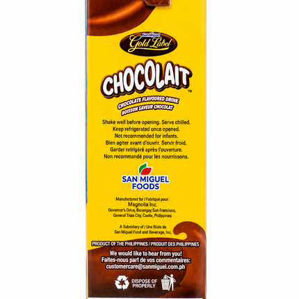 San Miguel Gold Label Chocolait – 3 Pack, 8.45 fl oz Each | 250mL