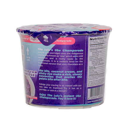 Tita Lulu’s Ube Champorado Mix Cup – 1.6oz | 45g