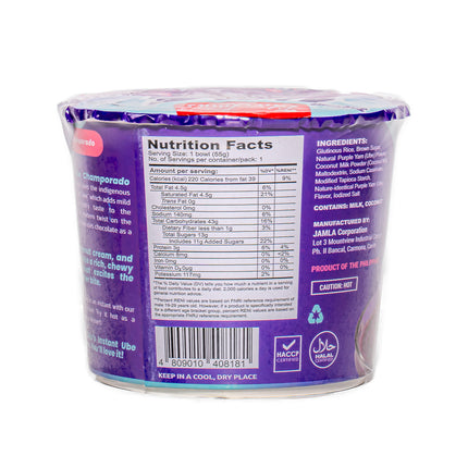 Tita Lulu’s Ube Champorado Mix Cup – 1.6oz | 45g