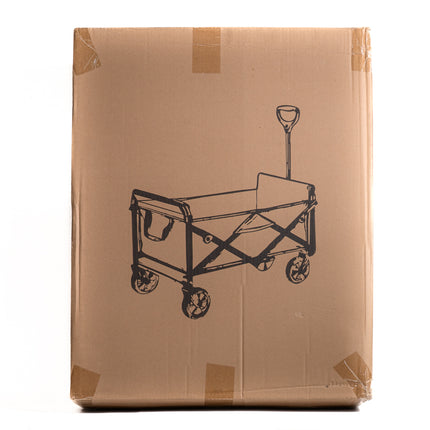 Collapsible Folding Cart Utility Wagon – Black, 51 x 14.5 x 64 cm