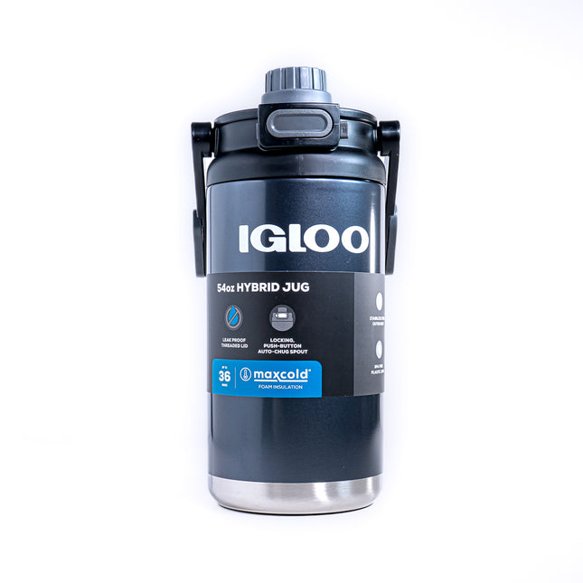 Igloo MaxCold Hybrid Jug – Black, 54oz | 1.6L Capacity
