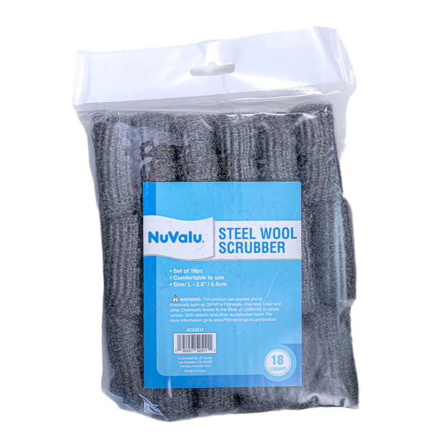 Nuvalu Scrubber Steel Wool 18pc