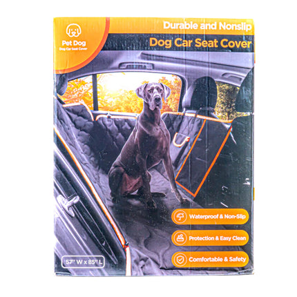 Pet Dog Car Seat Cover – Black, 57 x 85 in | 145 x 216 cm