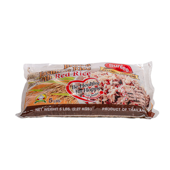 Sunlee Brown Jasmine Rice with Red Rice – 5lb | 2.27kg