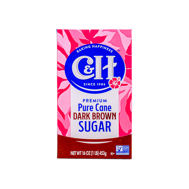 C&H Premium Pure Cane Dark Brown Sugar – 16oz | 453g