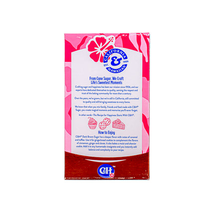 C&H Premium Pure Cane Dark Brown Sugar – 16oz | 453g