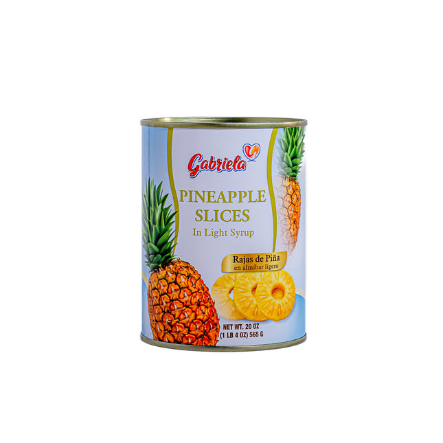 Gabriela Pineapple Slices in Light Syrup - 20oz | 565g