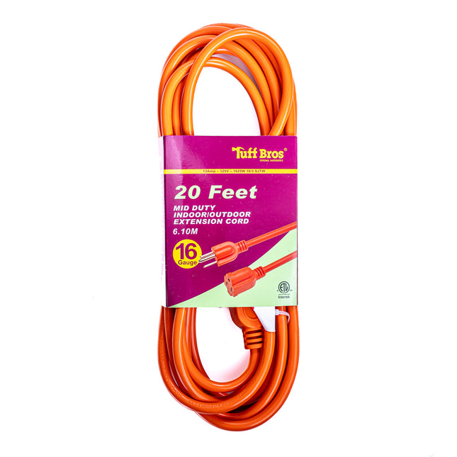 Extension Cord 20ft UL Outdoor w/ 16 gauge