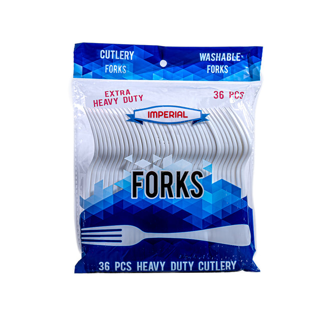 Premium Heavy Duty Forks – Clear (36 pcs)