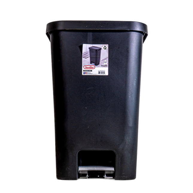 Sterilite Step-On Wastebasket – Black, 11.9Gal | 45L Capacity