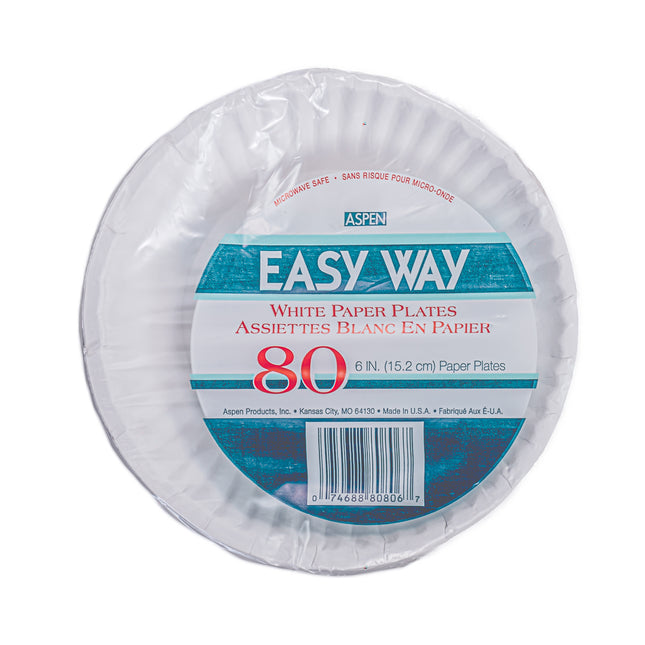 Aspen Paper Plate Round 9" 48 ct white